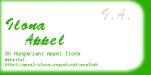 ilona appel business card